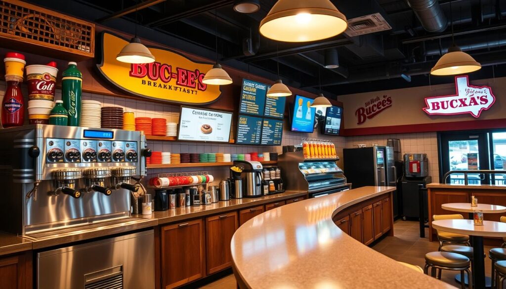 Buc-ee's breakfast offerings coffee bar