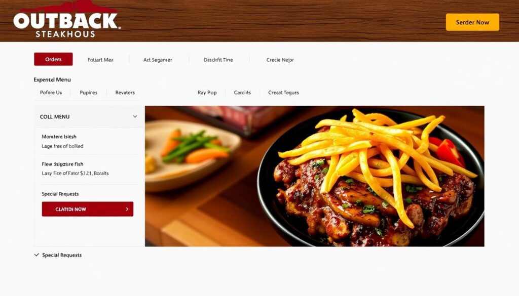 Outback Steakhouse online ordering