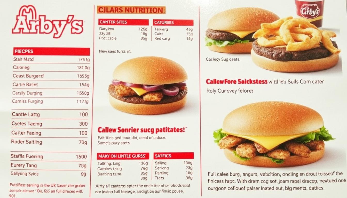 arby's menu calories