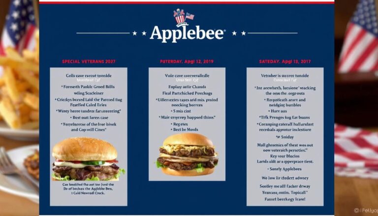 Applebee’s Veterans Day Specials Menu with Prices