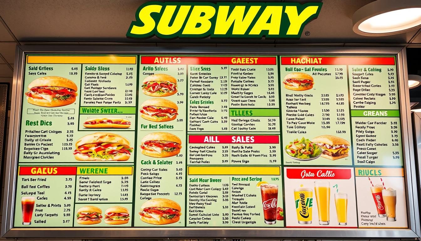 subway classic menu